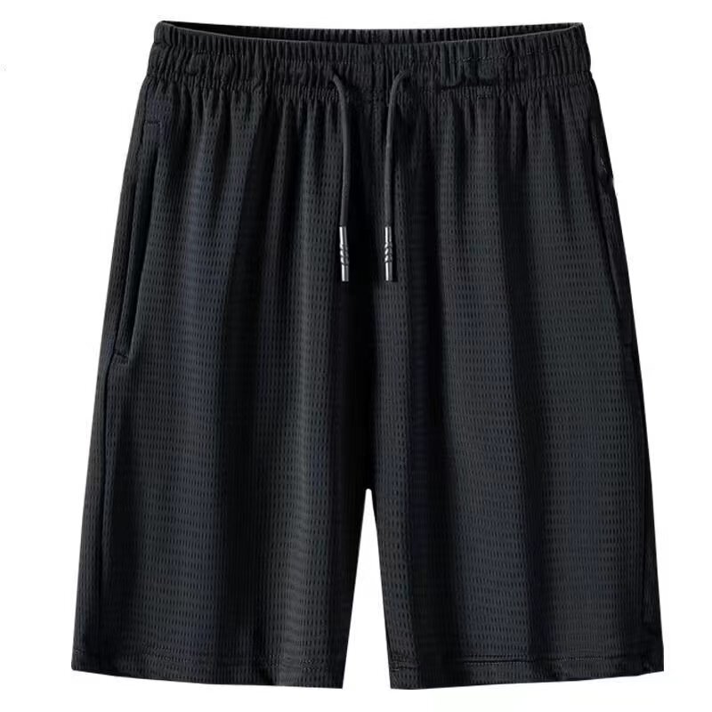 Ice Silk Mesh Shorts Summer Men's Seasonal Quick-drying Sports Pants Thin Casual Outer Wear Loose Five-point plus size Ice Silk Pants