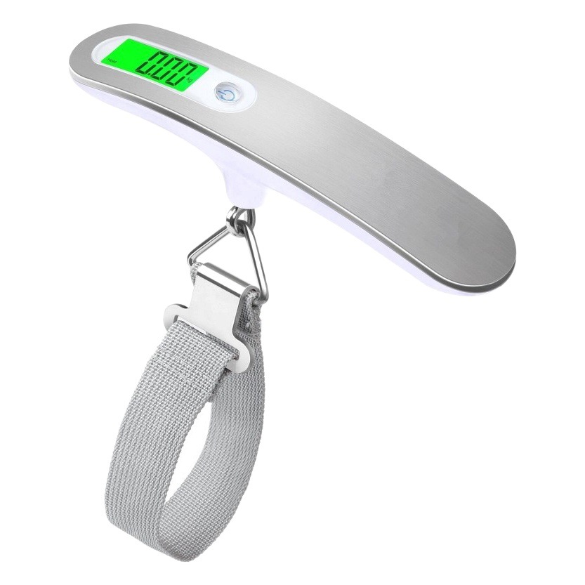 Escala de equipaje de acero inoxidable Escala electrónica portátil 50kg Escala de pesca Escala de compras Escala de embalaje