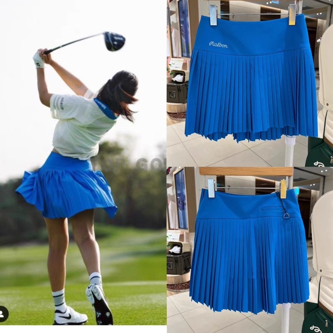 24 Spring and Summer New Korean Golf Women's Pleated Skirt Anti-Exposure Versatile Fashion Golf Sports Tennis Skirt