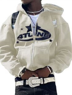 4tune Full Zip Hoodie  4tune полностью молния свитер американский подростков кардиган молния пальто