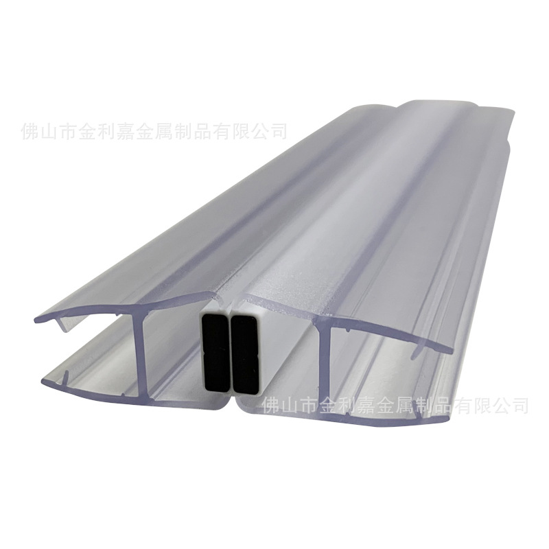 玻璃门磁吸密封条 卫浴磁碰条 淋浴房胶条平吸