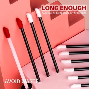 Disposable makeup brush 50 PCs eyelash cleaning cotton swab cotton swab soft mini portable lip gloss Brush Hollow lip brush