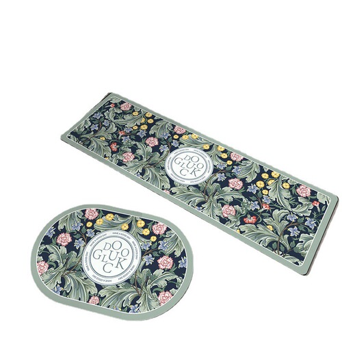 American Retro Instagram Style Kitchen Oil Absorbent Quick Dry Mat Household Dishwashing Desk Non-slip Pad Technology Fabric Water Absorbent Floor Mat