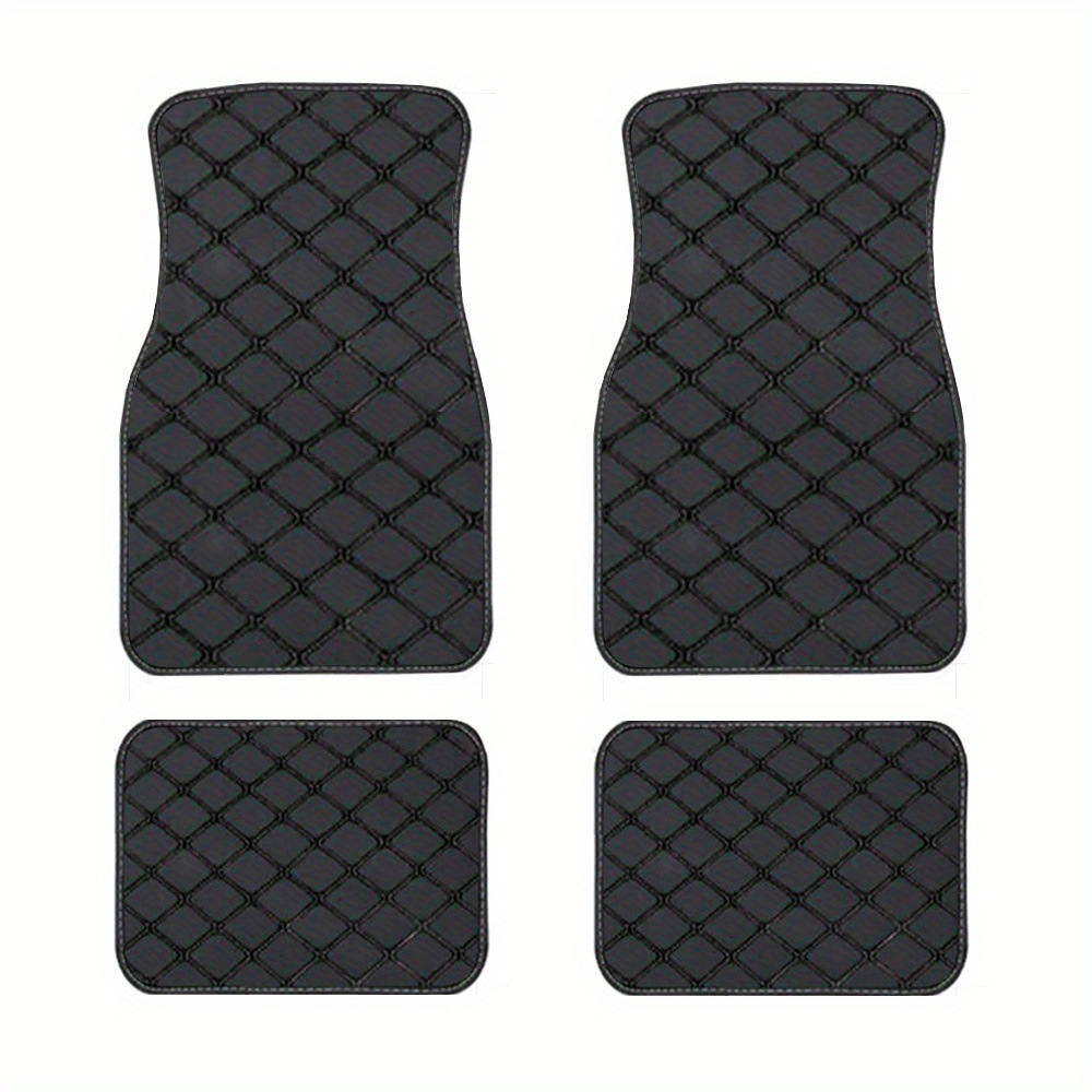 Universal Car Floor Mats 4-Piece Set, Anti-Dirt and Wear-Resistant Leather, Universal Car Mats for Amazon
