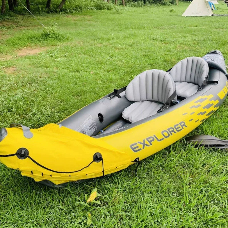 TY Amazon одинарная и двойная надувная лодка для каяка, лодка для рыбалки, толстая резиновая лодка, каноэ, лодка для рафтинга