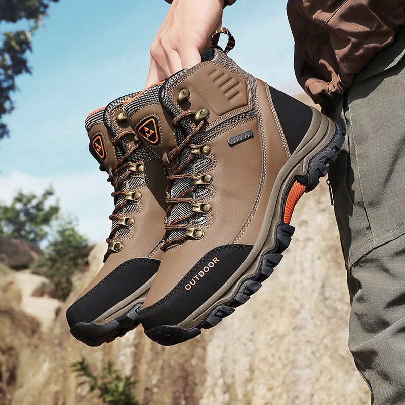 Escalada transfronteriza para hombres al aire libre casual de alta altura zapatos de montaña de moda de viaje de campo zapatos de senderismo