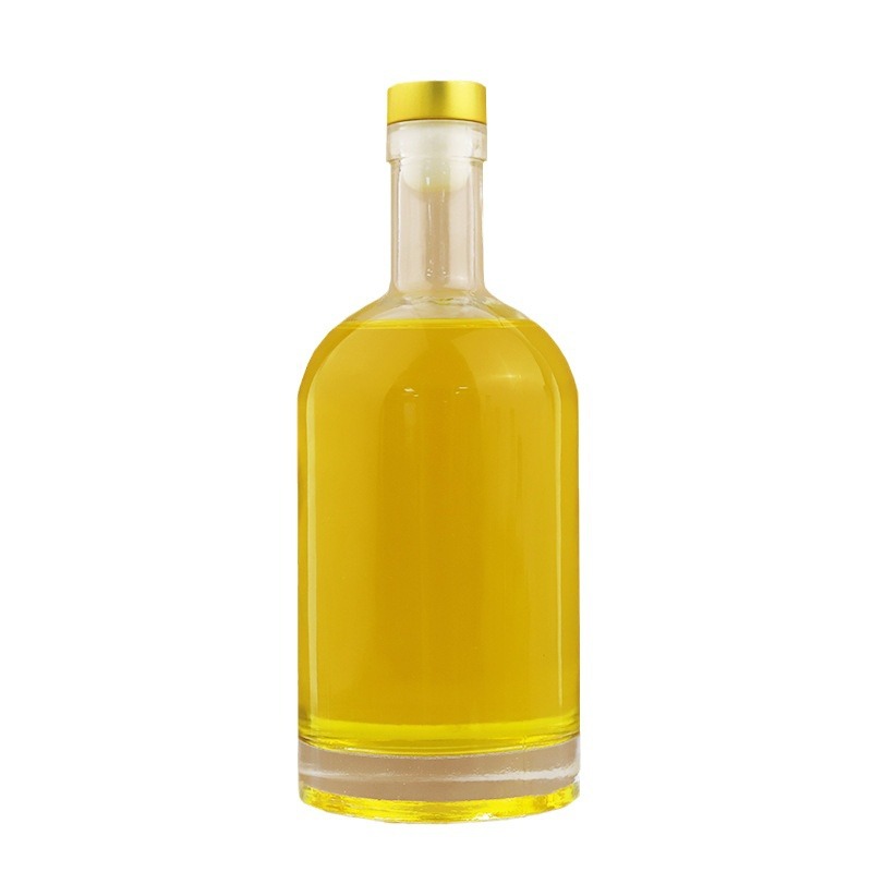 Botella de vino de frutas de vidrio esmerilado transparente de alto valor nominal 500ml botella vacía de vino de frutas cerrada