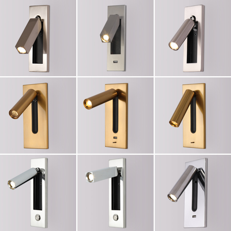 Cross-Border Project-Style Hotel Bedside Reading Wall Lamp, Embedded Wall Light, Bedroom Guest Room Eye-Protection Full-Spectrum Wall-Mounted Lamp Cross-Border Project-Style Hotel Bedside Reading Wall Lamp, Embedded Wall Light, Bedroom Guest Room Eye-Protection Full-Spectrum Wall-Mounted Lamp