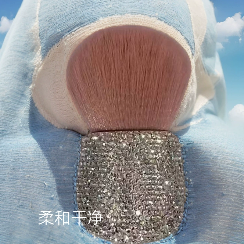 Diamond-encrusted small waisted new powder cosmetic brush oversized diamond single in stock goblet blush brush dust brush