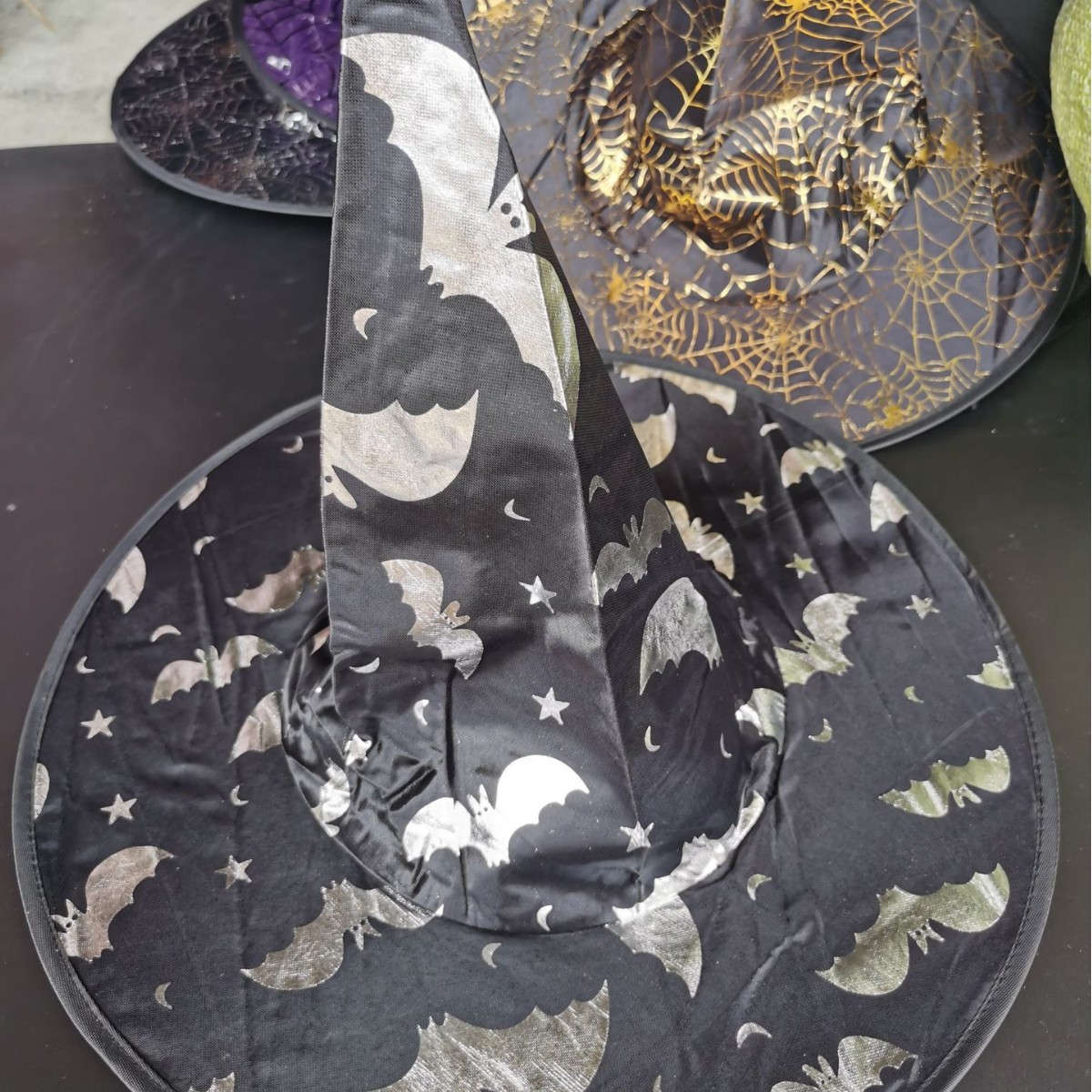 Halloween sombrero negro Oxford paño bruja sombrero accesorios de disfraces de maquillaje Harry Potter bruja sombrero