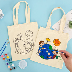 子供の DIY 落書きキャンバスバッグ在庫卸売学生夏の興味クラス手描きキャンバスバッグのカスタマイズ