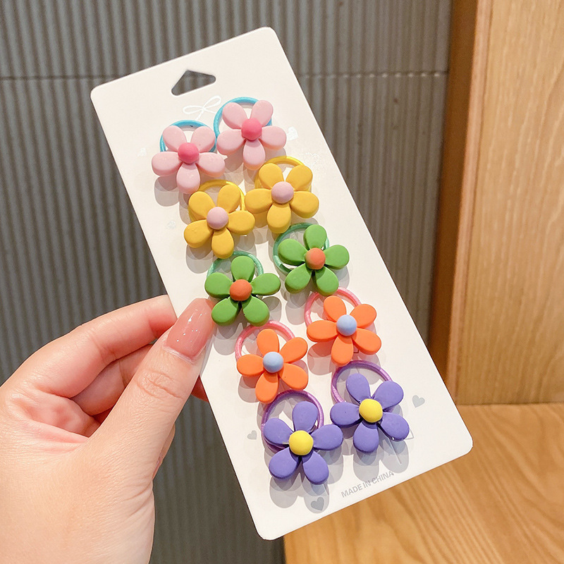 Ligas de cabello elásticas para niñas, colores de caramelo, suaves y resistentes, accesorios infantiles