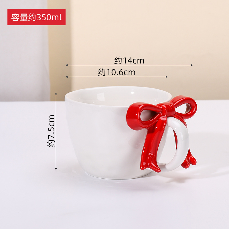 Explosiones transfronterizas de arco taza de cerámica pintada a mano taza de café plato conjunto de alto valor ins viento taza de leche