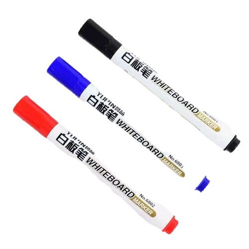Wholesale erasable whiteboard pens non-toxic black blue red water-based large capacity office teachers with thick head drawing pens