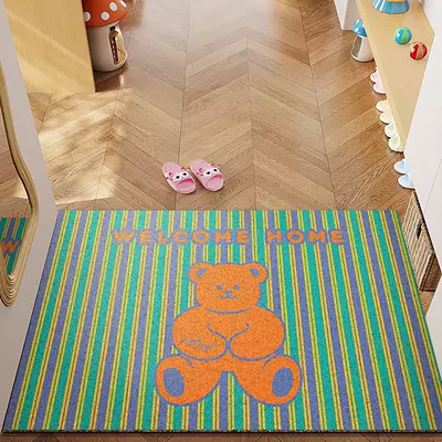 Avtomobil döşəmə paspasları – Easy-Care, Non-Slip Floor Mats, Dropshipping - striped-bear-4060cm-free-cutting