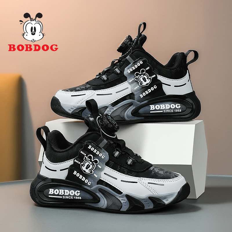 Babudou Boys' Shoes 2025 Autumn and Winter New Medium and Large Children's Leather Children's Sports Shoes Fashionable and Easiest for Match Running Shoes