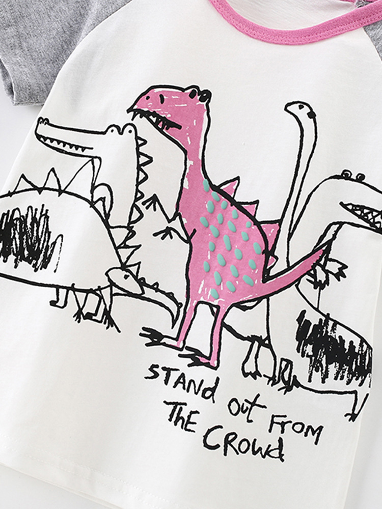 Malwee niños de manga corta verano nuevo estilo europeo y americano camiseta de cuello redondo impresa camiseta de aire extranjero ropa infantil