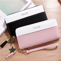 Clutch women's wallet women's long Korean style coin purse PU imitation leather card holder zipper wallet