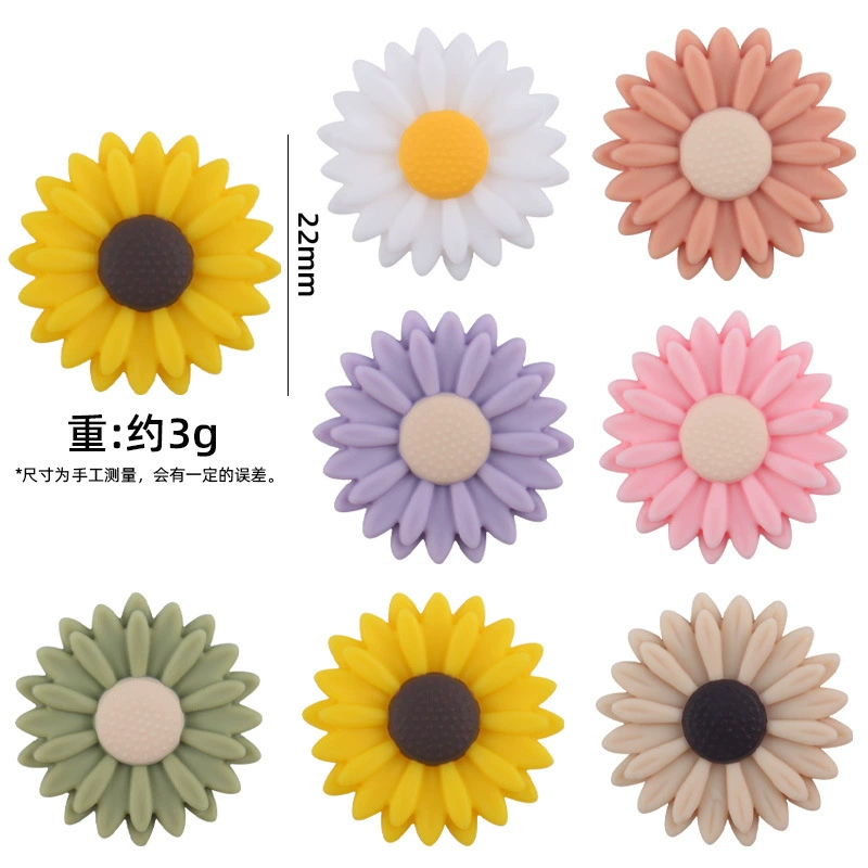 22 мм детские товары мультфильм ромашка силиконовые бусины DIY креативная соска цепочка резинка браслет игрушки аксессуары