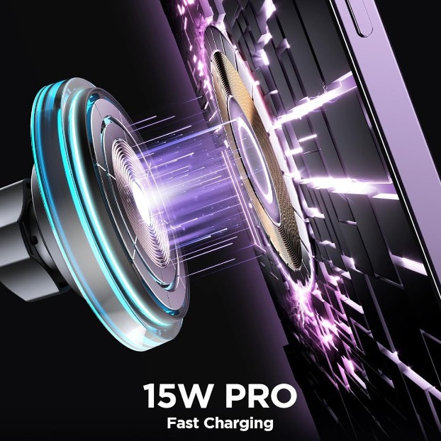 15W 车载无线充电器 强力磁铁 无线充电兼容器生产厂家 中惠