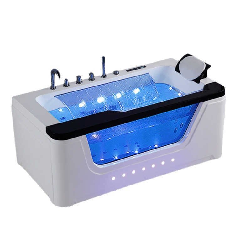 Bañera de acrílico piscina de masaje sola linterna baño de burbujas sola cortina de agua de lujo cascada baño bañera de masaje