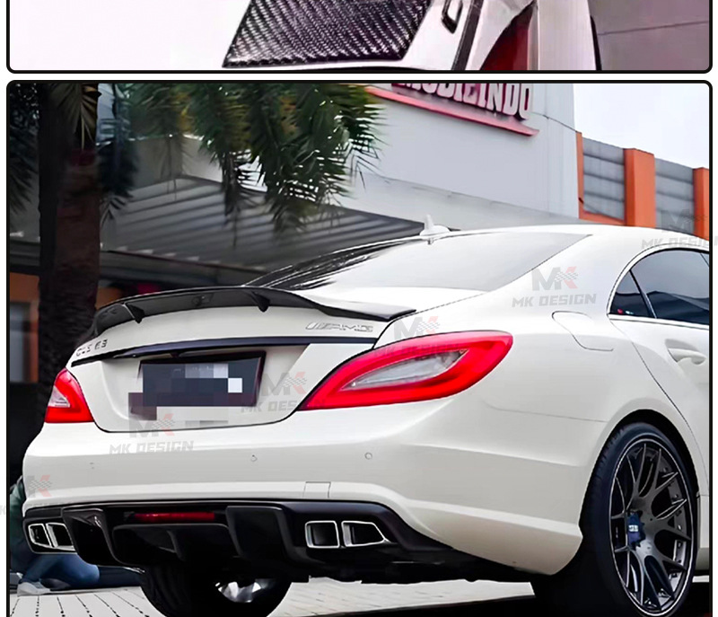 For 12-19 Mercedes-Benz CLS Class W218 Spoiler Carbon Fiber R Style