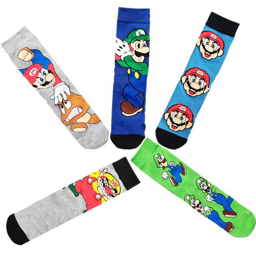  Four Seasons Anime Cartoon Women's Wholesale Trendy Socks Men's Socks Mario Men Amazon Ins Manufacturer Mid-calf Socks