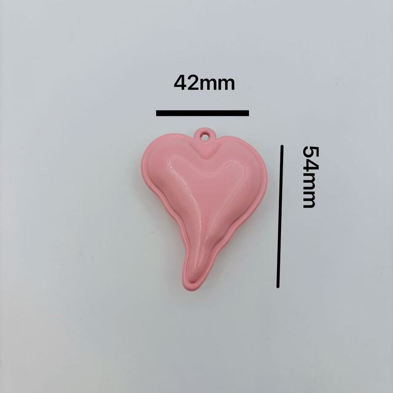 新しいアクリル塗装の桃型ハートペンダントアクセサリー、不規則な吊り下げ穴付きペンダント、装飾品、ペンダントアクセサリー|undefined