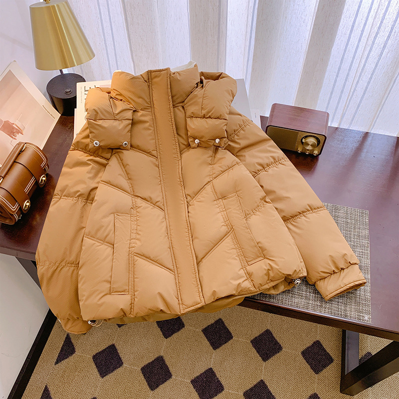 Algodón corto para mujeres 2024 nuevo hombre pequeño invierno coreano chaqueta de algodón grueso pan suelto chaqueta de algodón para mujeres image 2