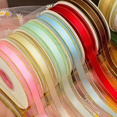 2.5cm中リボンネット無字リボン多彩な誕生日ケーキ包装花花束リボンプレゼント包装テープ