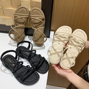 Stylish Sandals for Women, Flat and Versatile, Comfortable for All-Day Wear, Paired with Trendy Roman Skirts, 2025 Summer Roman Style Design