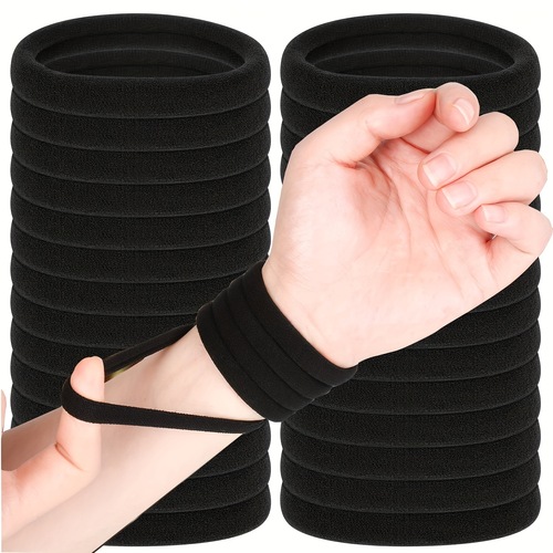 Cross-border high-elasticity hair tie seamless elastic without damaging hair towel loop rubber band black hair tie coffee brown Morandi