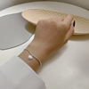 Bracelet, retro minimalistic jewelry, Japanese and Korean, light luxury style, silver 925 sample