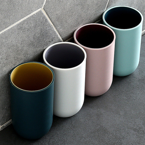 Creative Two-Color Double-Layer Sandpaper Home Toothbrush Cup Couple Simple Soft Plastic Couple Toothbrush Cups