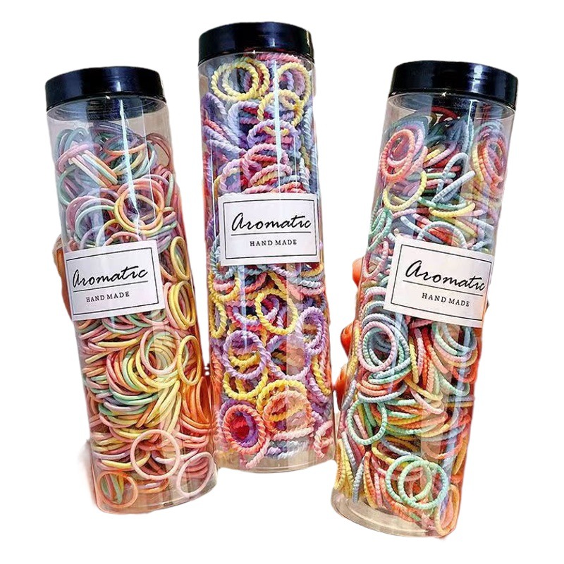 Banda para el cabello para niños cuerda para el cabello Anillo para el pulgar banda de goma corbata femenina cuerda para el cabello cubierta de cuero femenina cuerda para el cabello de alta elasticidad accesorios para el cabello caliente