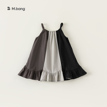 贝贝城韩版童装拼接鱼尾裙儿童吊带裙子夏装女童连衣裙XQ23163