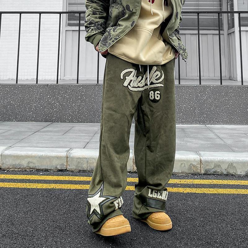 Maillard American Street Deerskin Velvet Towel New Loose All-match Sports Pants Hip-hop Couple Casual Trendy Trousers