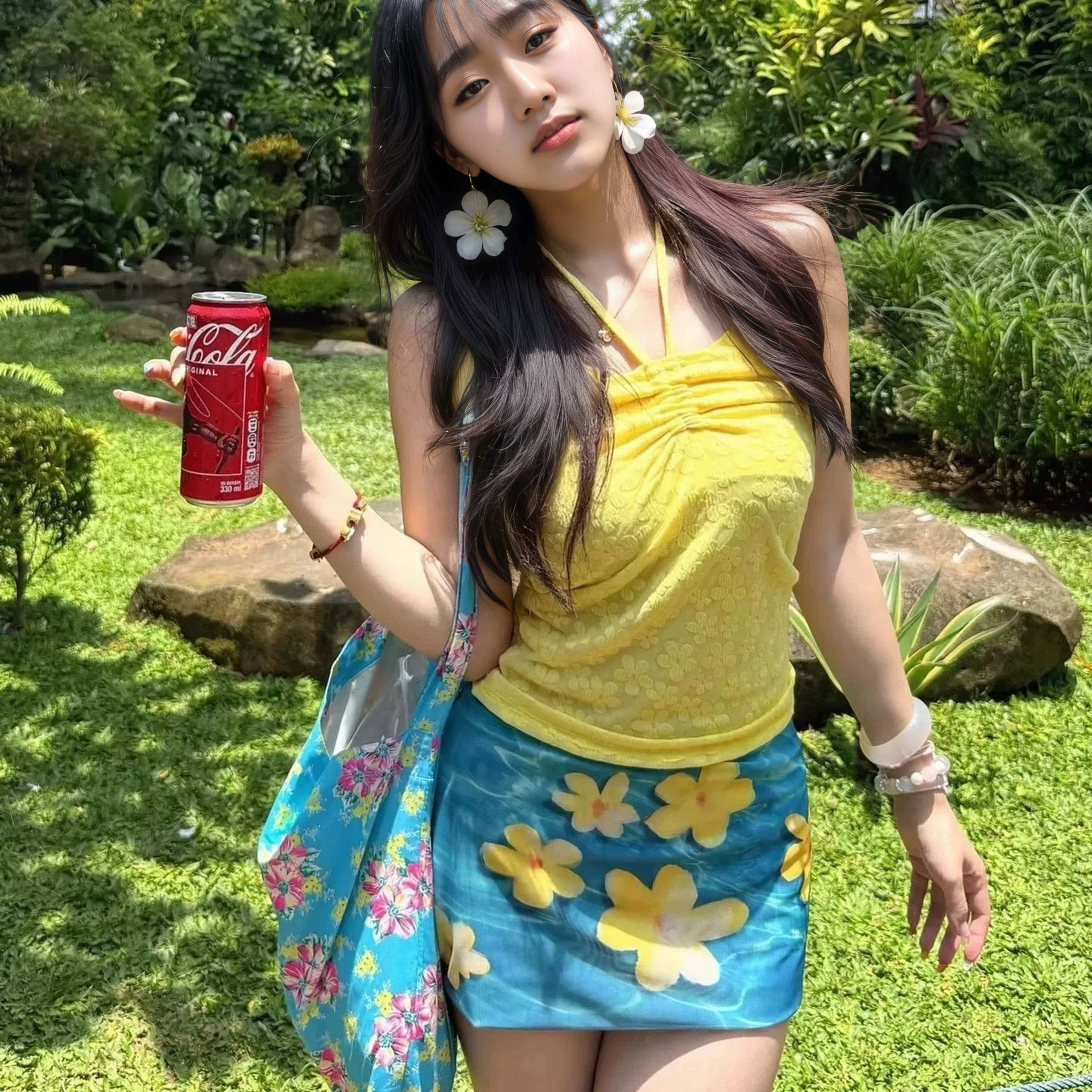 Купальник Sea Holiday Wind сплит набор французский тряпка топ женский летний синий цветок студенческий купальник