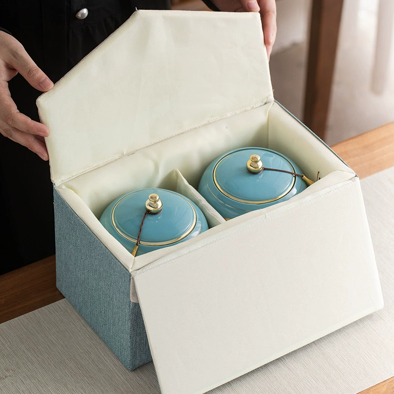 Ceramic tea, gift box, pack, storage box, Chinese style, Birthday gift