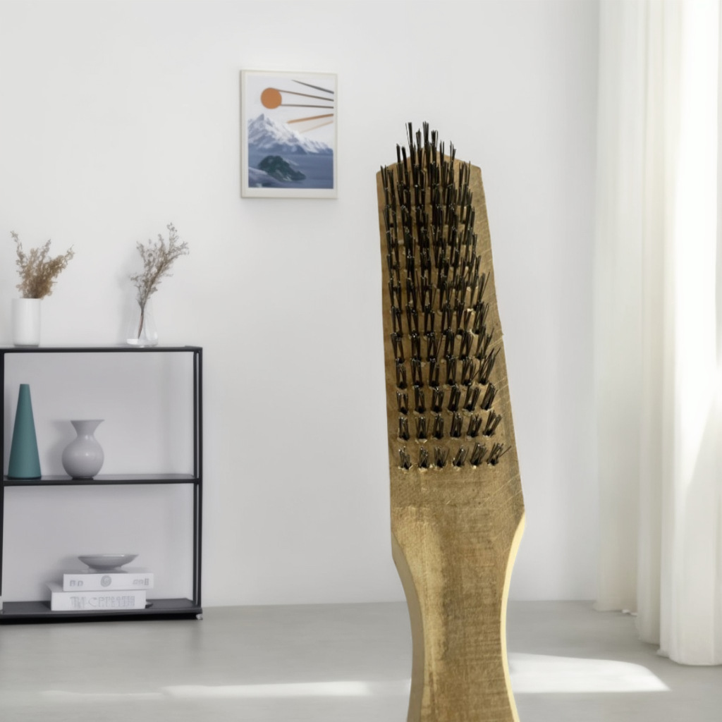 Cepillo de alambre de acero hecho a medida cepillo cuadrado cepillo de alambre de acero de madera herramienta de cifrado cepillo de texto jugar limpio cepillo de escamas de madera cepillo de óxido