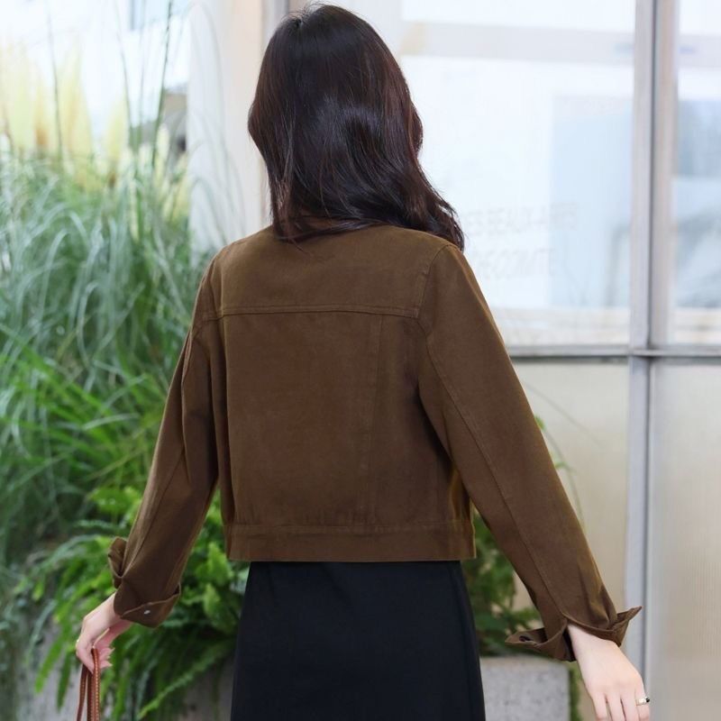 纯棉斜纹休闲女士短外套春秋2025新款小个子洋气减龄宽松牛仔上衣|undefined