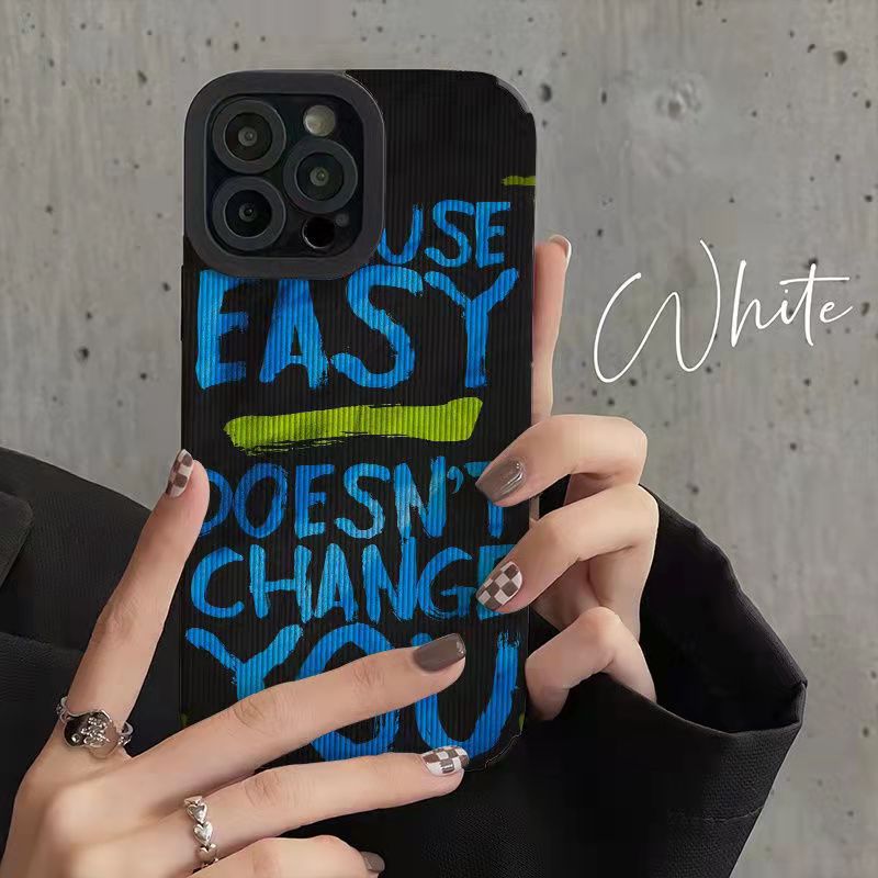 Suitable for Samsung A71 phone case, niche, high-end, graffiti English A53 A32 cute protective case_voghion.com