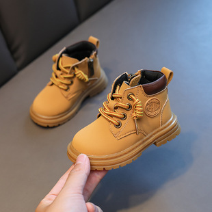 Baby Martin boots spring and autumn children's big yellow boots children's shoes 1-3 years old autumn and winter boys' boots girls toddler shoes