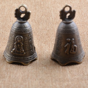 Metal Guanyin ornaments decoration ancient bronze bell men's car vintage pendant personalized lucky wind chimes ornaments