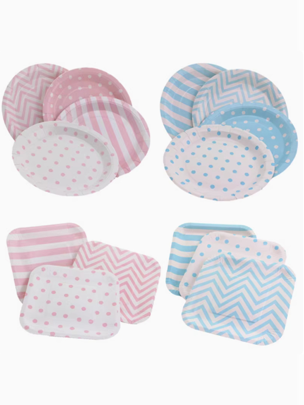 Disposable Paper Plate Picnic Kidsren's Party Tableware Dessert New Year Birthday Party Cake Round Plate Barbecue Snack