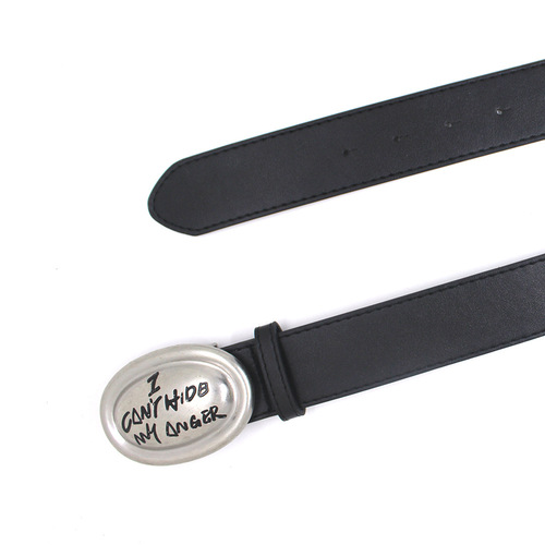 Trendy New Oval English Plate Buckle Belt Women's Jeans Skirt Accessories Fashion Versatile Personalized Belt Factory