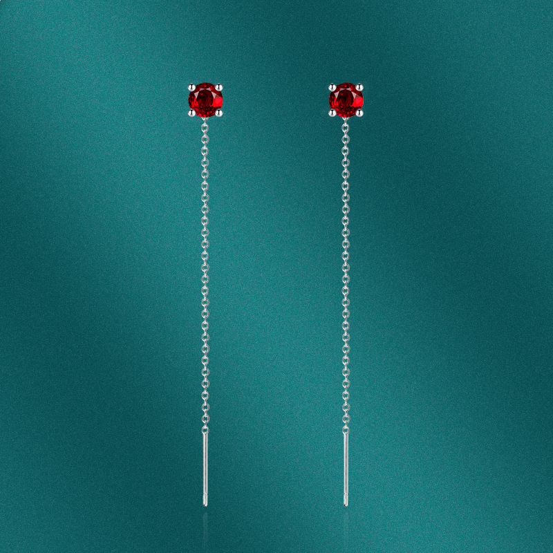 Fashion Square Copper Plating Zircon Drop Earrings 1 Pair