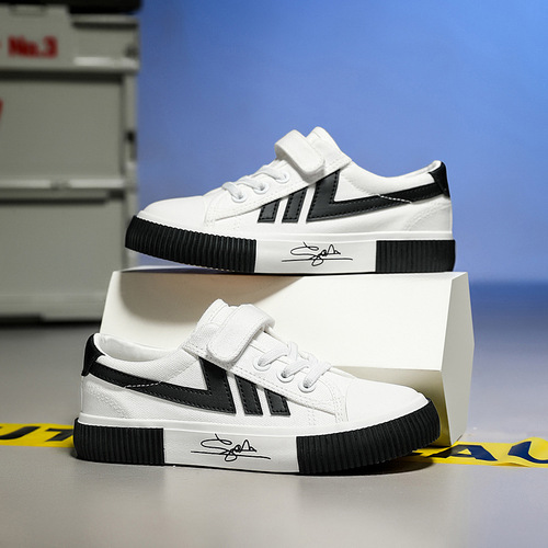 Factory direct supply of children's canvas shoes wholesale new children's sneakers cross-border breathable casual girls' shoes trendy shoes children's shoes