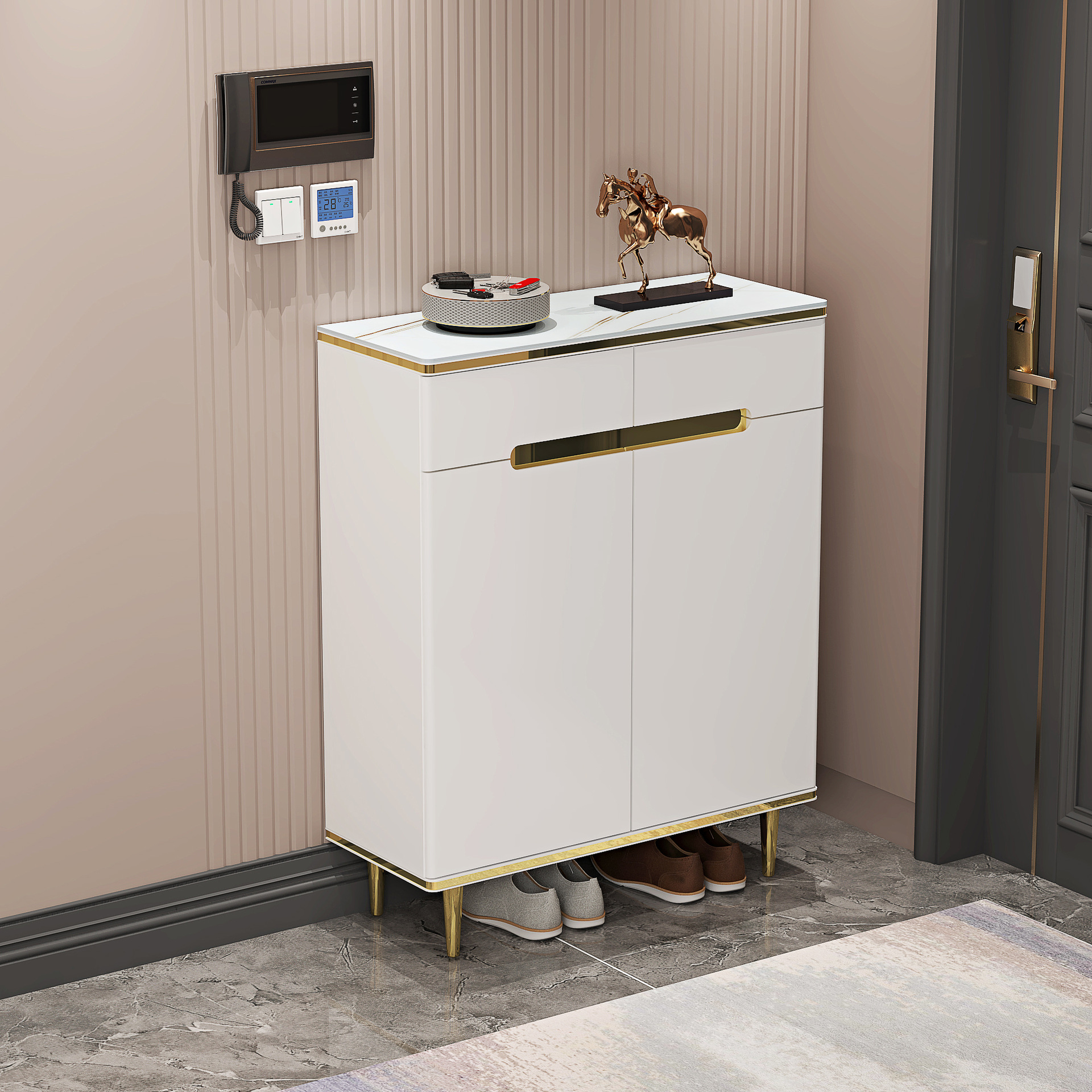 011 흰색 80 두 문, 바위 표면 80*34*108