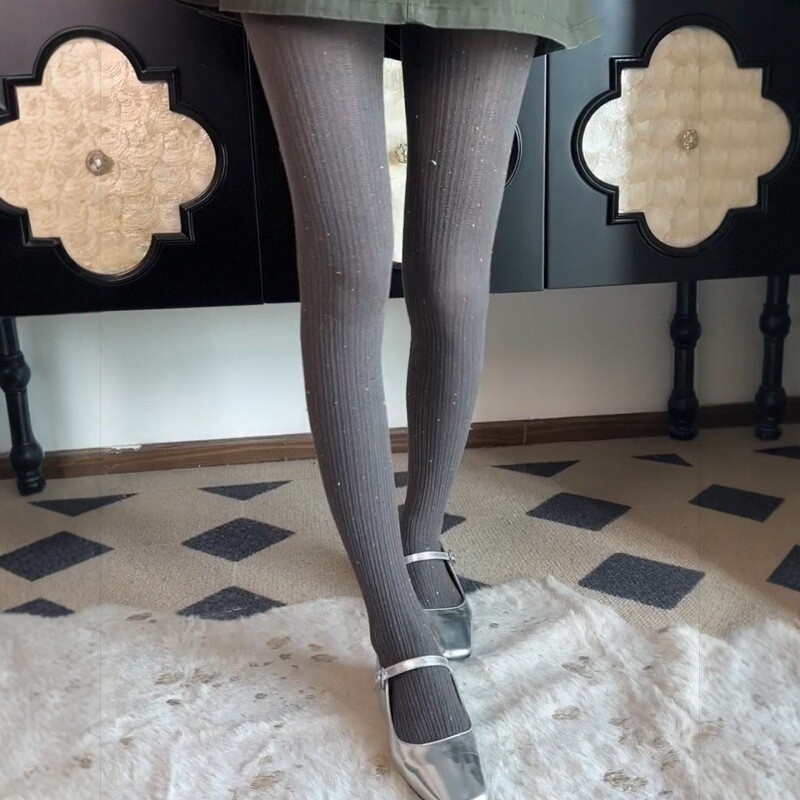 羊毛竖条咖啡色打底裤女秋冬季加厚保暖压力显瘦打底袜冬天连裤袜|undefined